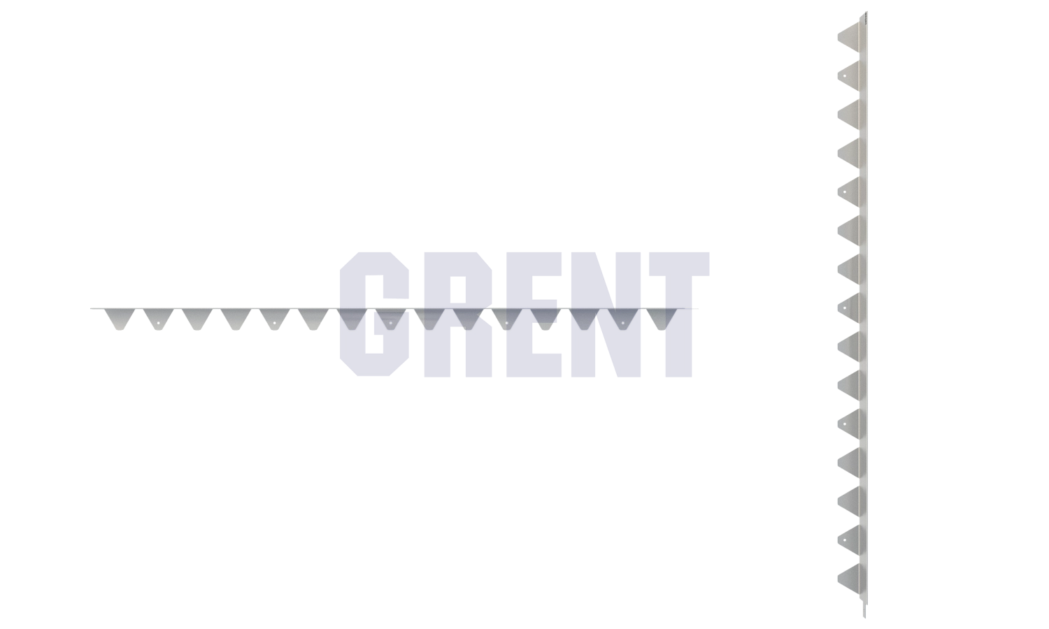 Бордюр стальной GRENT BR L-образный 1200*70, 1,5, нержавеющий