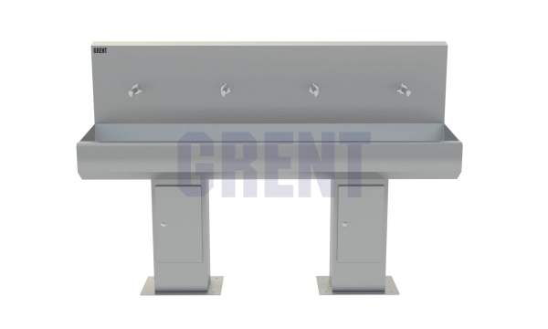 Умывальник 4-секционный на стойке GRENT-S-04